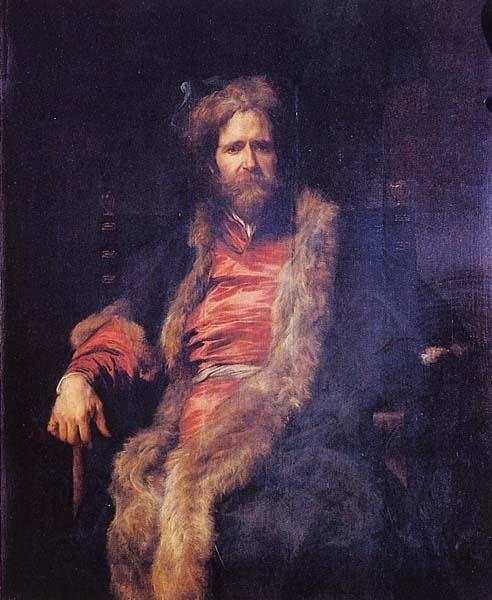 Anthony Van Dyck Portrait of the one-armed painter Marten Rijckaert. Sweden oil painting art